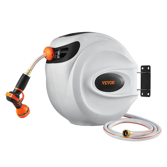 🌿 Smart Wall Hose Reel – Swivels for Easy Watering!