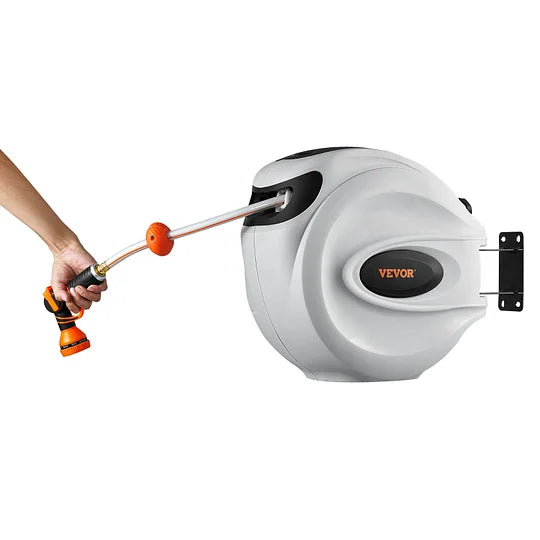 🌿 Smart Wall Hose Reel – Swivels for Easy Watering!